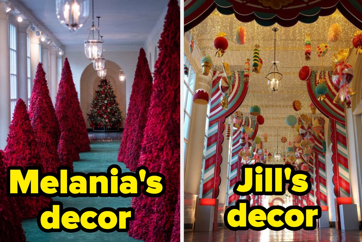 these-pictures-show-the-dramatic-difference-between-melania-trump-and-jill-biden's-white-house-christmas-decorations