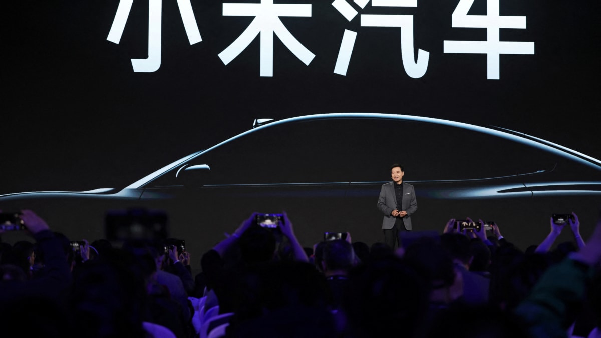 smartphone-maker-xiaomi-unveils-first-electric-car,-su7,-in-china
