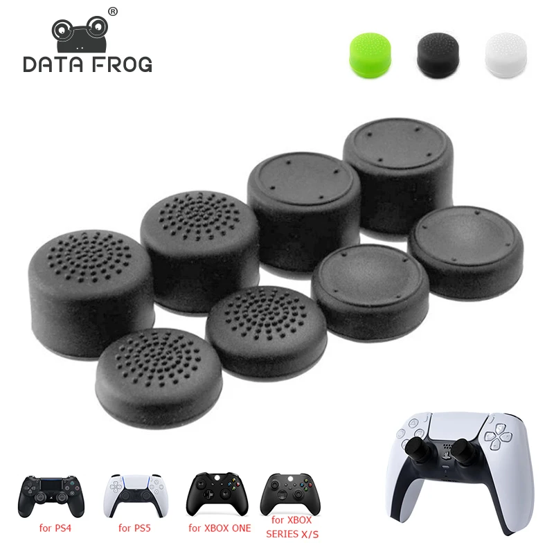 DATA FROG 8Pcs Controller Thumb Stick Grip Cap For PS5 Silicone Anti-Slip Analog Rubber Cap For PS4/Xbox Series X/S Accessories