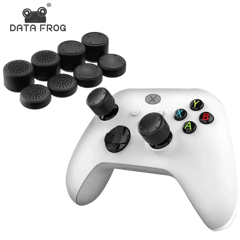 DATA FROG 8Pcs Silicone Analog Thumb Stick Joystick For PS4/PS5 Controller Replacement Parts For PS4 Thumb Grip Accessories 2023