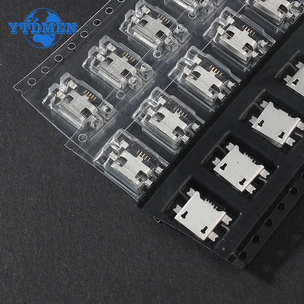 60PCS Micro USB Connector Assortment Set 5Pin Usb Jack Socket 12 Values*5pcs, for Circuit Board Prototyping Electronics Kit