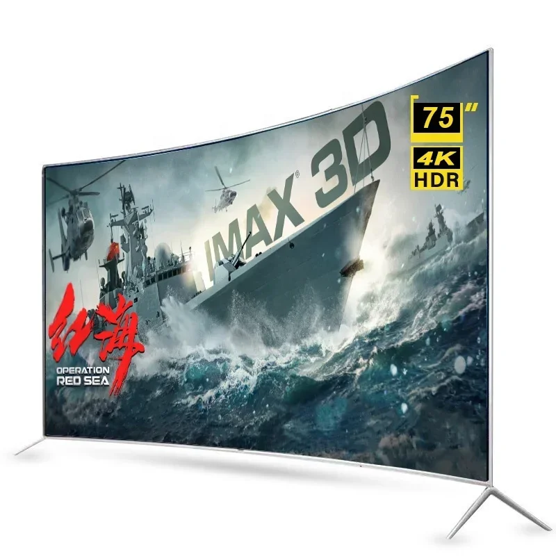 75 inch Smart TV 4K Ultra HD LED Curved Big Screen wifi inteligentes Television