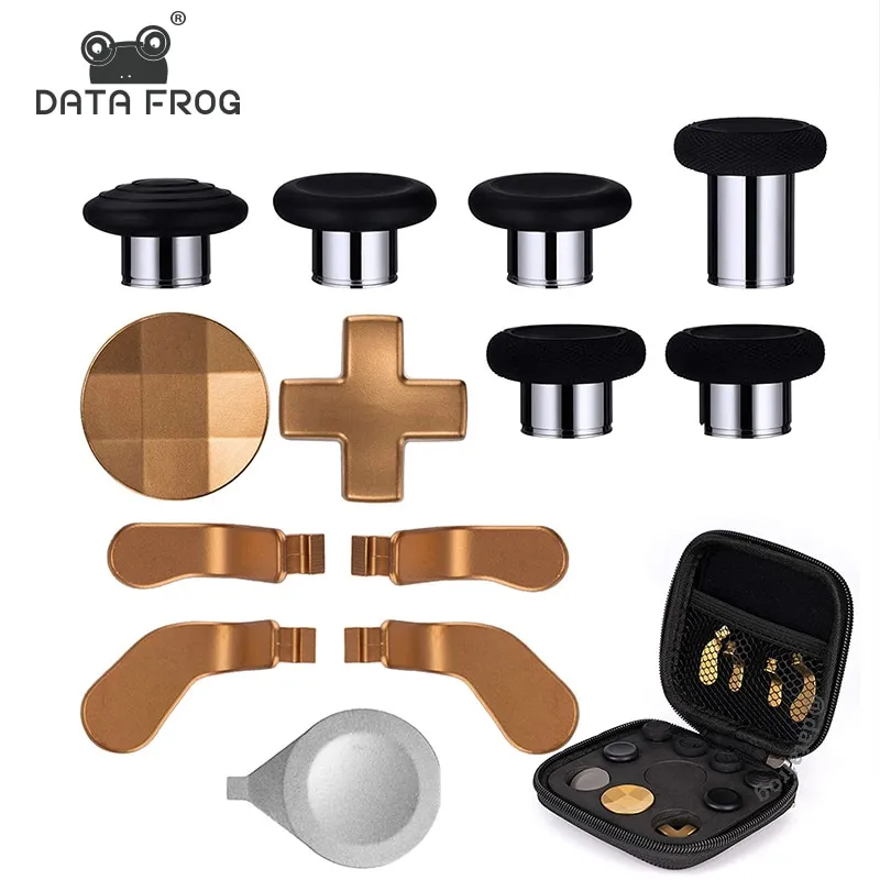 DATA FROG Metal D-Pad Trigger Paddles Replacement Thumbstick for Xbox One Elite Controller Series 2 Parts Repair Kit Accessories