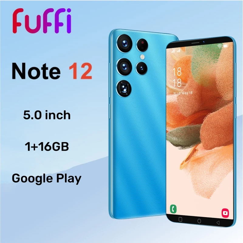 FUFFI Note 12 Smartphone Android 5.0 inch 16GB ROM 1GB RAM Google play store Mobile phones 2+3MP Camera 3G Network Cell phone