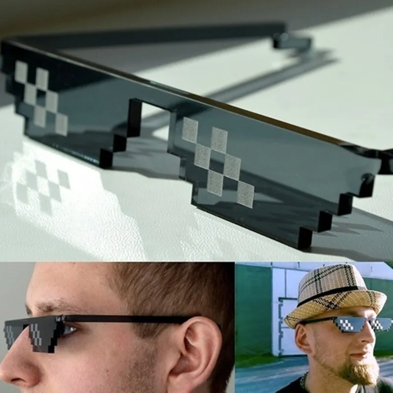 Fashion Glasses Meme Shades 8 Bit Pixelated Unisex Sunglasses