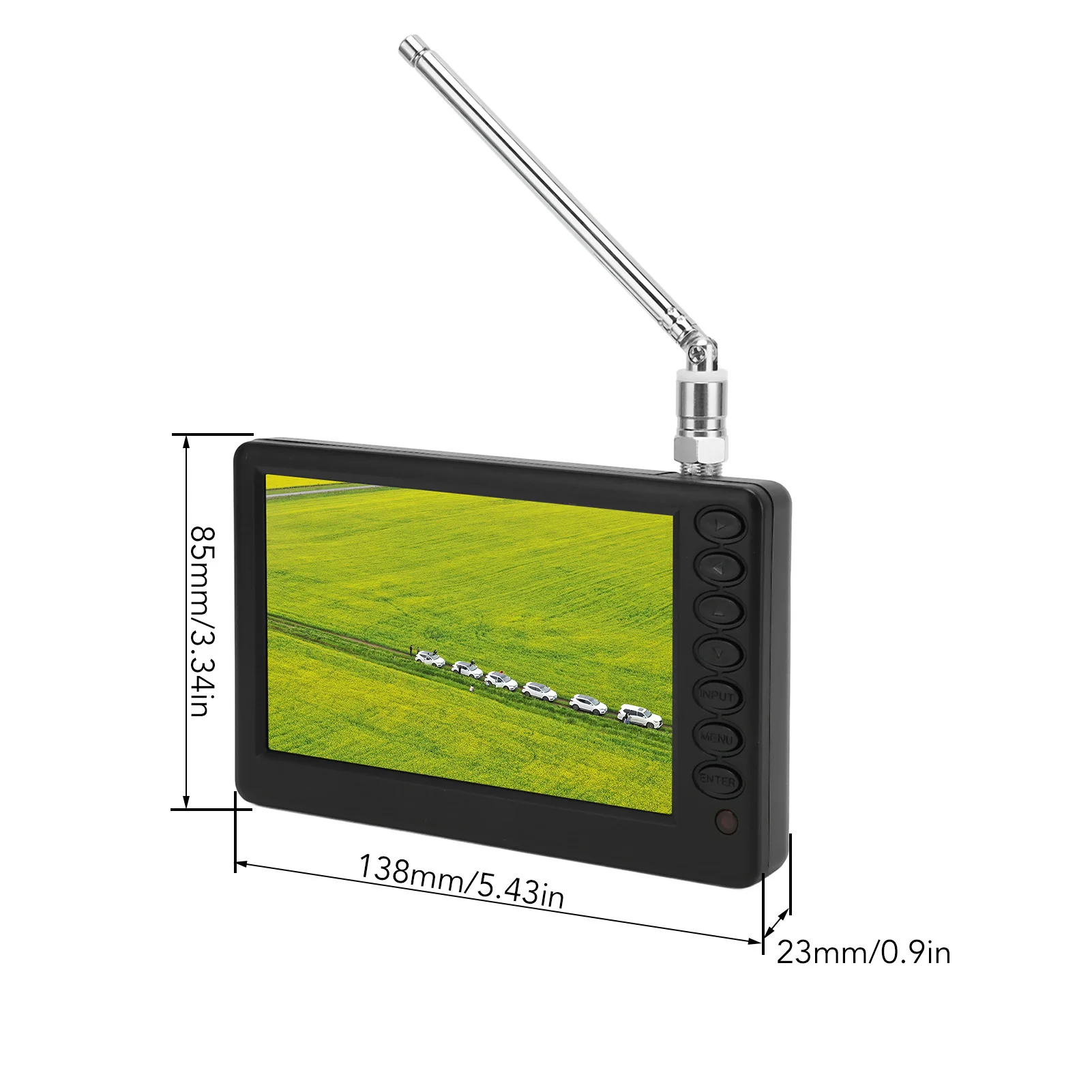 LEADSTAR D5 5 Inch Portable Digital Tv And Analog Mini Small Car Tv Navigation Support Usb ISDB－T VHF UHF