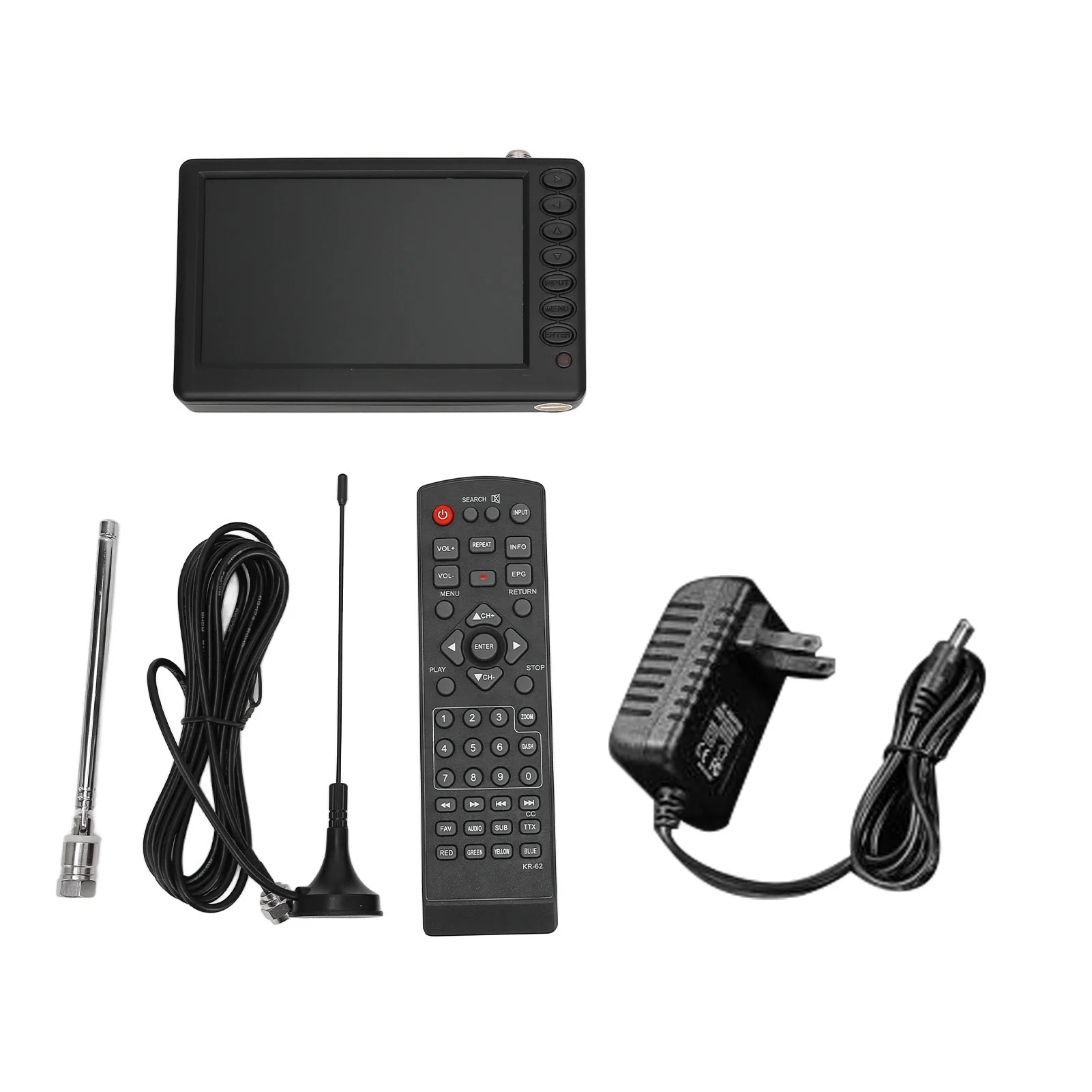 LEADSTAR Pocket TV D5 5 Inch VHF UHF Digital and Analog Mini Small Car Television Portable TV Support USB Plug