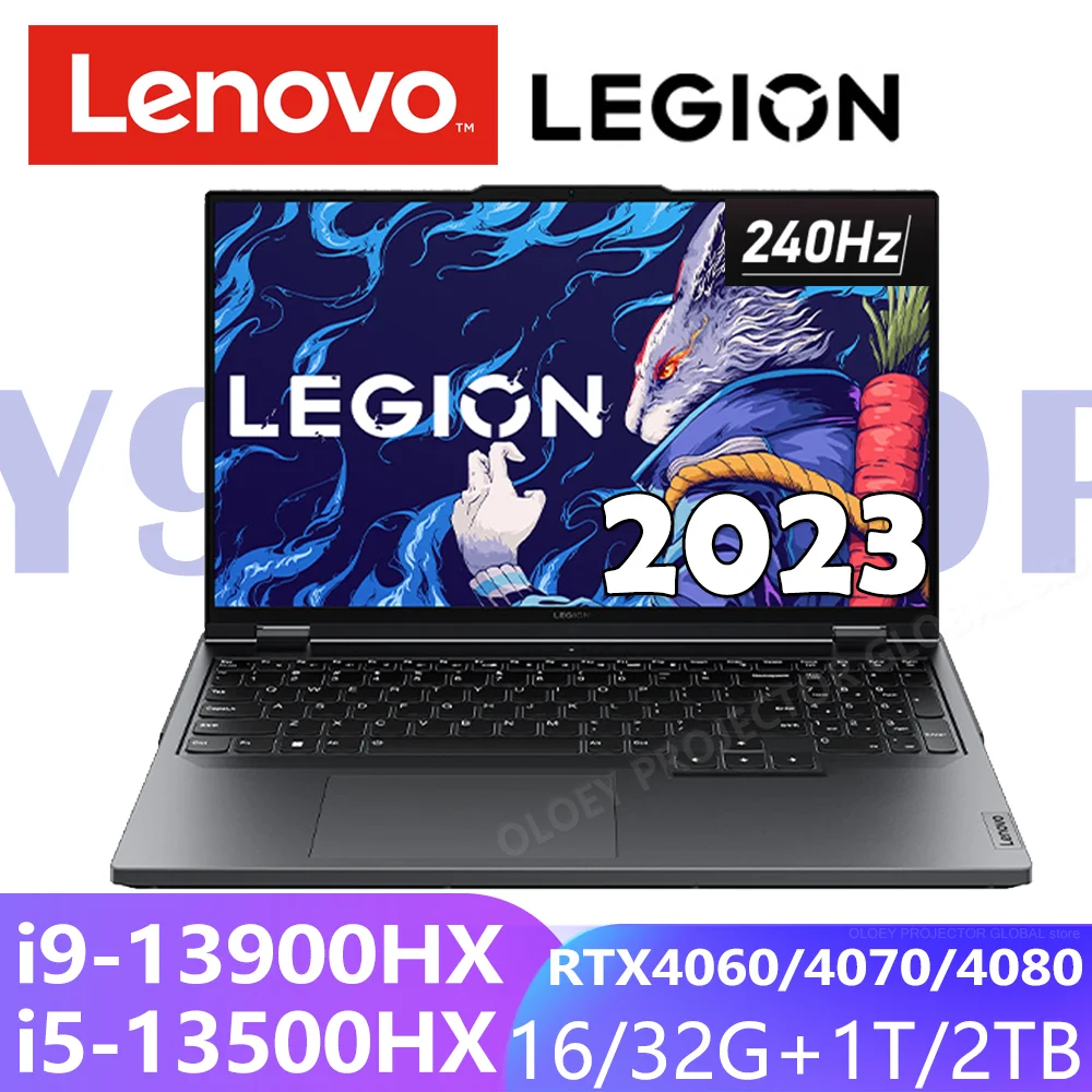 Lenovo Y9000P LEGION Gaming 2023 Laptop i9-13900HX/i7-13700HX 16/32G RAM NVIDIA RTX 4090/4080/4060/4050 240Hz 16