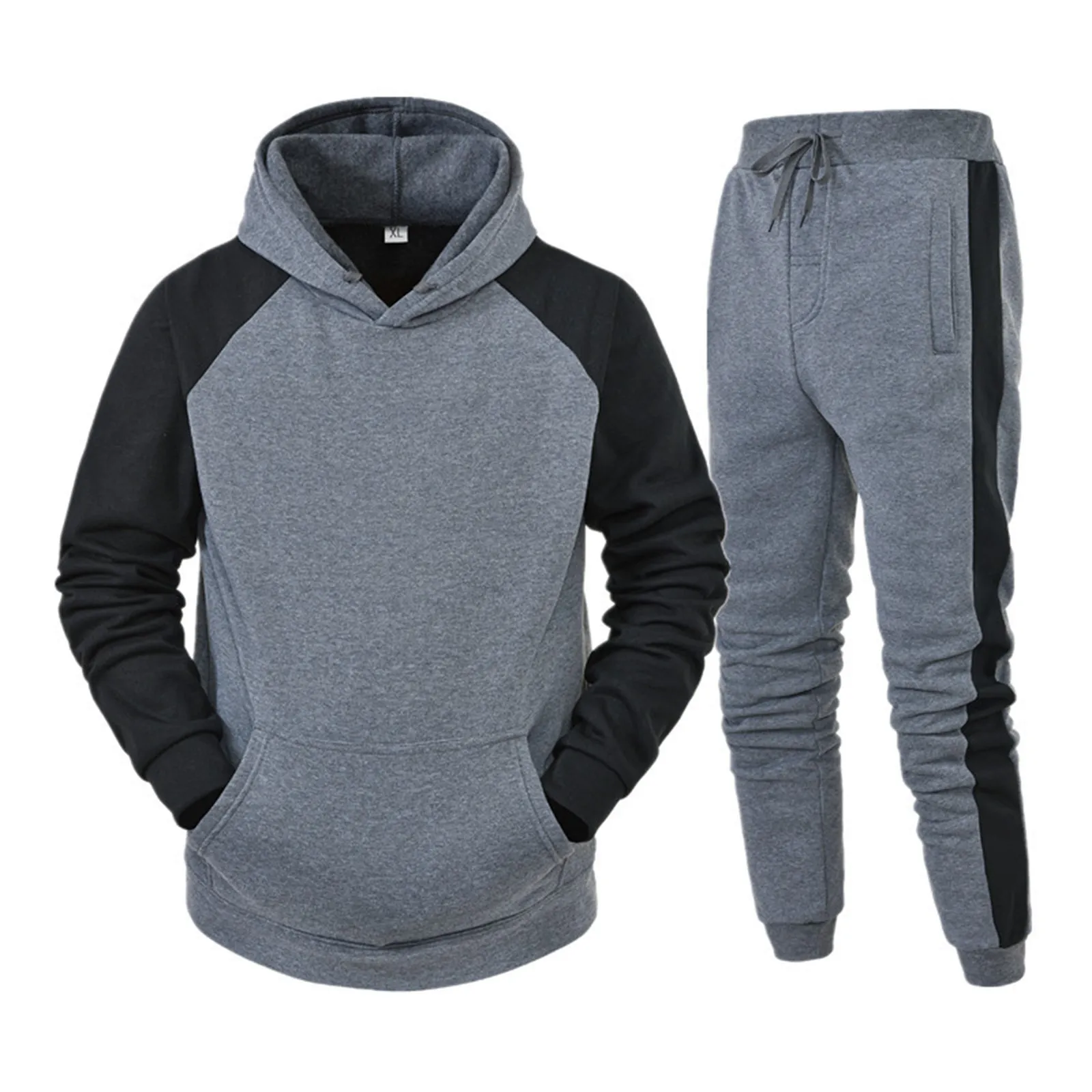 Men's Casual Clothing Men Hooded 2 Pieces Sets Spring Autumn Pullover+ Trousers Sets Male Sport Hoodies Suit Sportswear