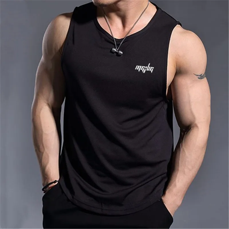 Men's Gym  casual Tank  Fashion printing  Bodybuilding Running Vest men quick-drying Sport Shirts Comfortable Fitness Undershirt