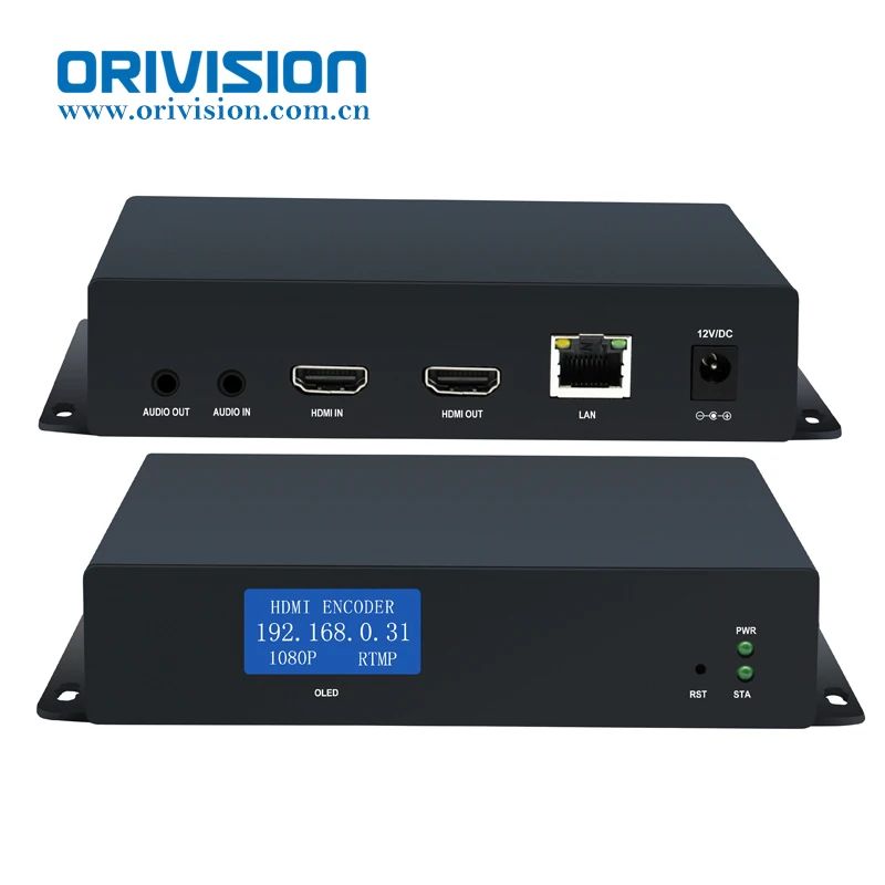 ORIVISION New Arrival H265 H264 HDMI IPTV Encoder with OLED SRT RTSP RTMP RTMPS IP Streaming Encoder