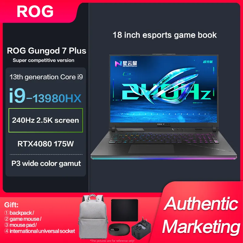 ROG Strix SCAR 7Plus E-sport Gaming Laptop i9-13980HX RTX4080-12G/RTX4090-16G 2.5K 240Hz 18Inch  Computer Notebook
