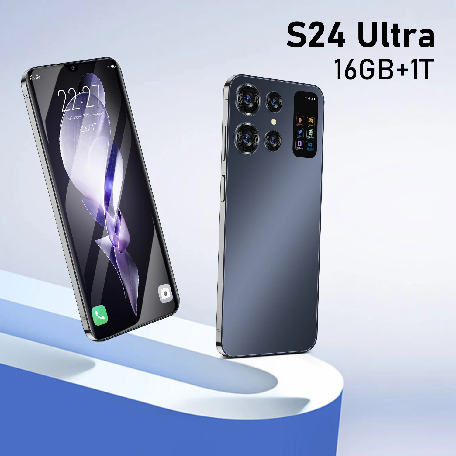 S24 Ultra 5g smartphone, 12GB/16GB+512GB/1TB, GPS, 5G, Dual SIM, suitable for gaming and office, global version of the phone