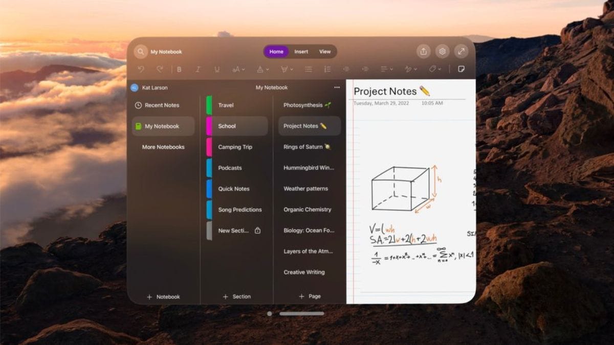 here's-what-microsoft's-onenote-app-looks-like-on-the-apple-vision-pro