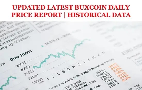 BUXCOIN  HISTORICAL DATA REPORT,BUXCOIN,UPDATED LATEST BUXCOIN DAILY PRICE REPORT