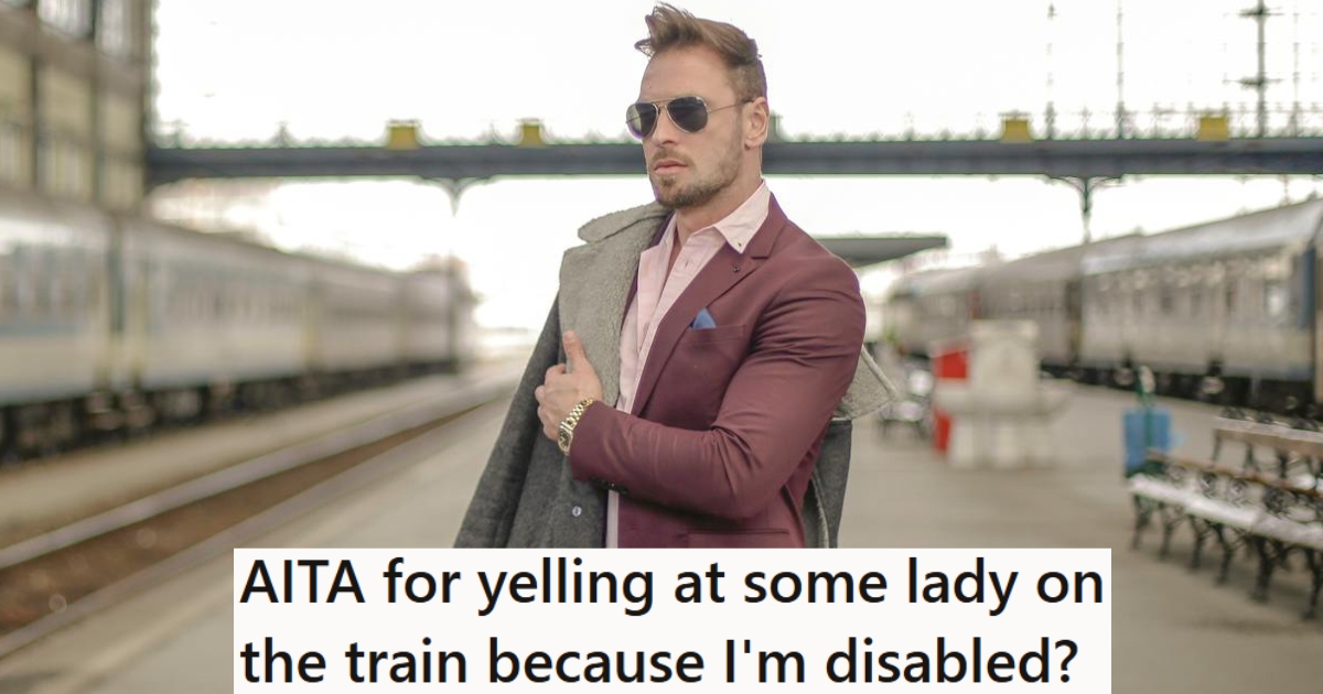 rude-lady-yelled-at-him-for-not-giving-her-his-seat-on-the-train,-but-he-shut-her-down-by-revealing-that-he-is-actually-disabled